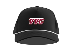 Bb Curved Black Hat W/Maroon And White Rubber Patch