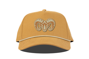 Bb Canvas 5 Panel Rope Hat W/Ram Rubber Patch