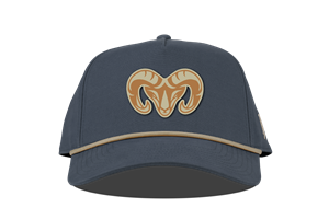 BB CANVAS 5 PANEL ROPE HAT W/RAM RUBBER PATCH