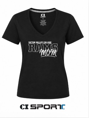 WOMEN'S V-NECK TEE, VVC MOM