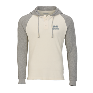 Mens Waffle Knit Pullover Hoodie