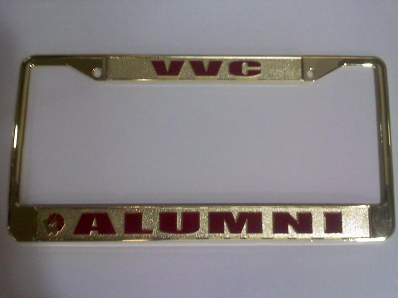 Vvc Alumni License Plate Frame, Brass (SKU 1017182020)