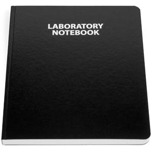 Laboratory Notebook 192 Pg 4X4 Grid 9.25 X 11.25 Blk